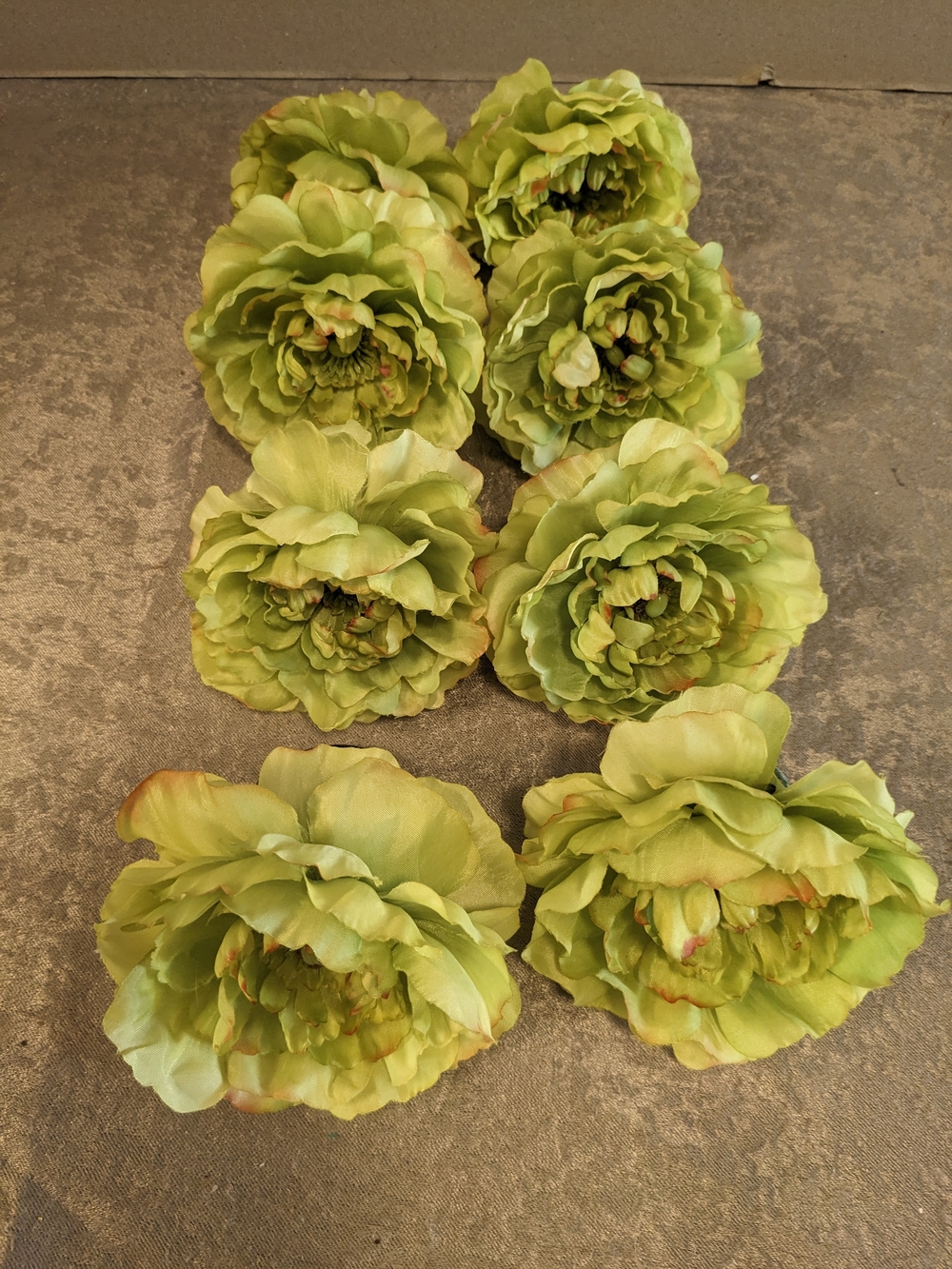 Pier 1 Green Floral Napkin Rings - Set of 8 NEW Disc.